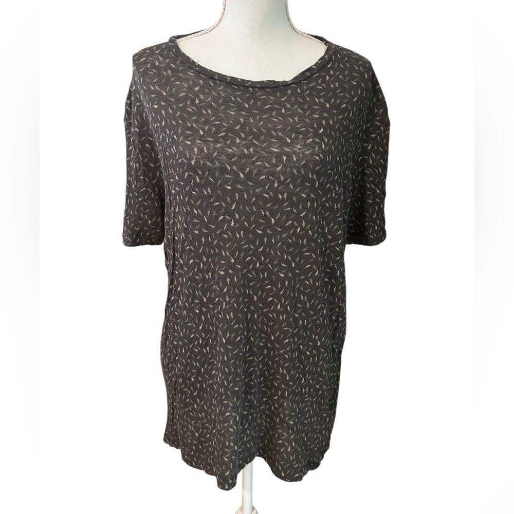 All Saints Linen Burnout Tee Size M